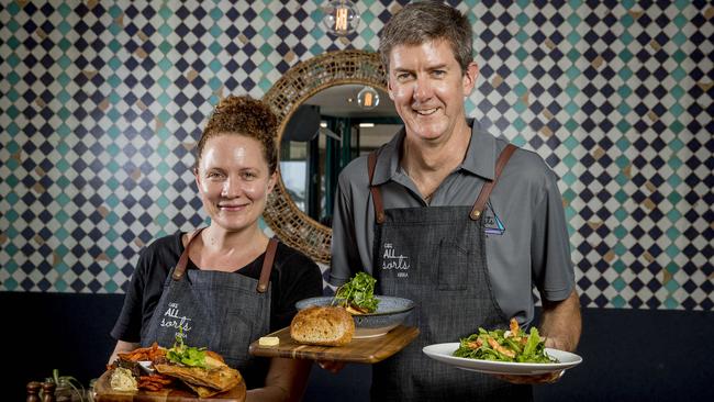 Chef Katrina Barlow and Cameron Shield have opened the new Cafe All Sorts in the southern end of the Gold Coast. Picture: Jerad Williams