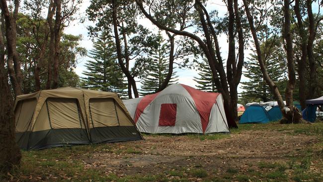 North Head campground in Moruya is currently housing many homeless people and families who are living out of tents. Picture: Tom McGann.