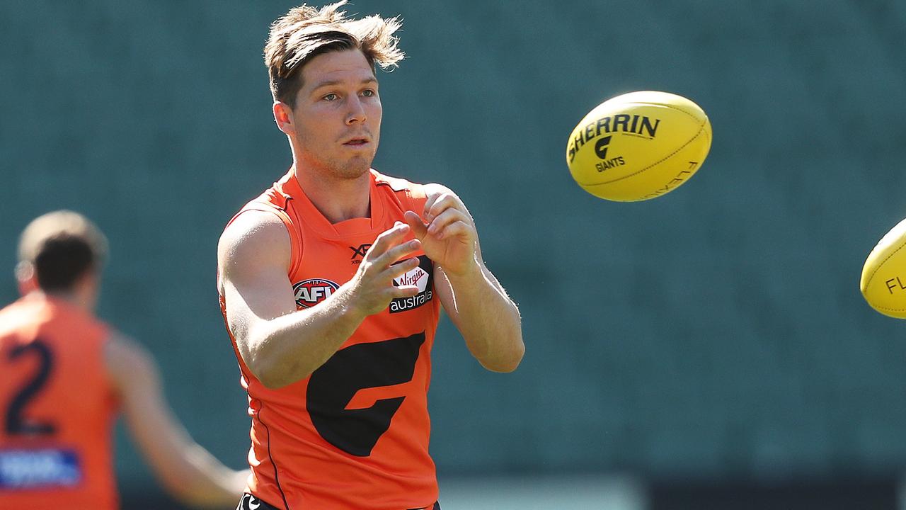 Toby Greene at GWS training. Picture: Phil Hillyard