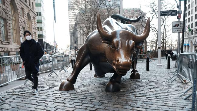 More than 200 big US companies are down more than 20 per cent from their highs with many still stuck in a bear market. Photo: Spencer Platt / Getty Images/AFP