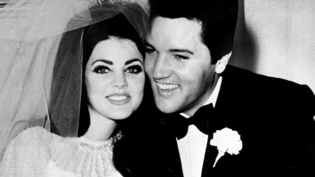 Elvis Presley with Priscilla Beaulieu on their wedding day in 1967. Picture: supplied