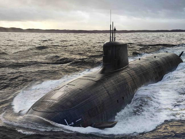 UNDATED ADF IMAGE: Nuclear Powered Submarine - Virginia Class - Digital Mock-up. Picture: Supplied via NCA NewsWire