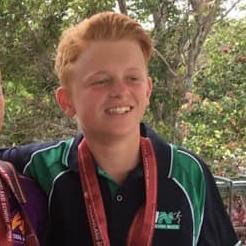 St Patrick's College student Cooper Wellman from Mayne Harriers, won the hurdles in Cairns running for Met North.