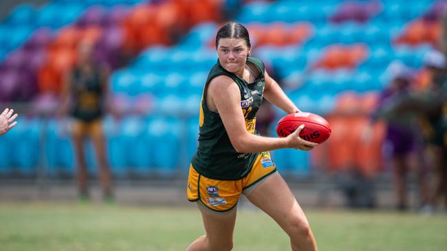 Monet Hunter in the PINT vs St Mary's 2023-24 NTFL women's major semifinal. Picture: Pema Tamang Pakhrin