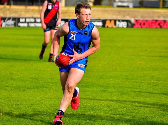 Sturt under-18 player and potential AFL draftee Mani Liddy. Picture; Supplied, Mel Faull/Get Snapt