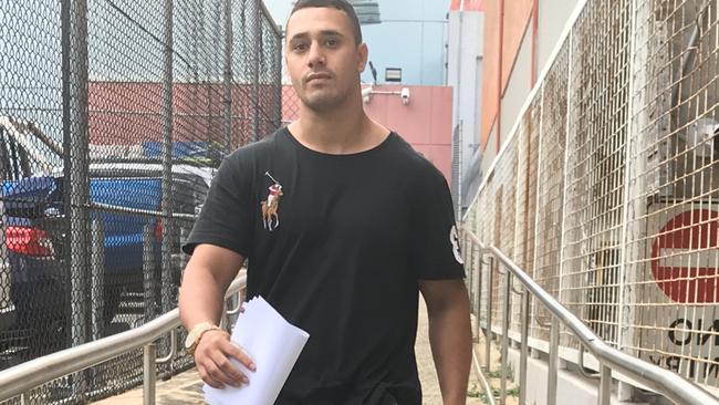 James Mau'u walks from the Southport Police Station watchhouse.