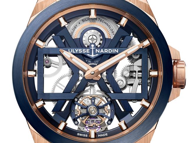 The Ulysse Nardin Blast Tourbillon blue &amp; gold. Photo: Supplied