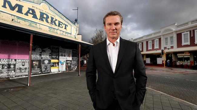 Paul Blackburne at the old Subiaco Pavilion Markets site. Picture: Colin Murty