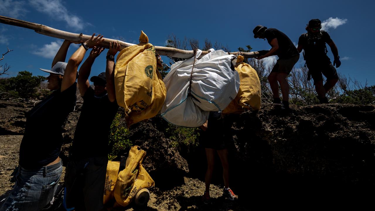 They took 800kg of rubbish home. Source: Michaela Skovranova for Corona/Parley/National Geographic