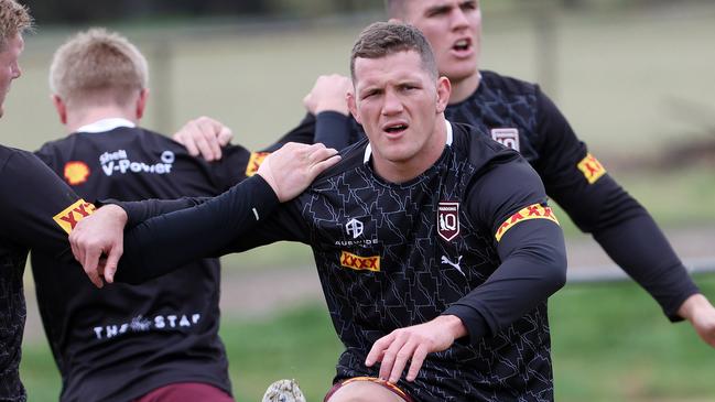 Tom Gilbert will make his Origin debut for the Maroons on Wednesday night. Picture: Nigel Hallett