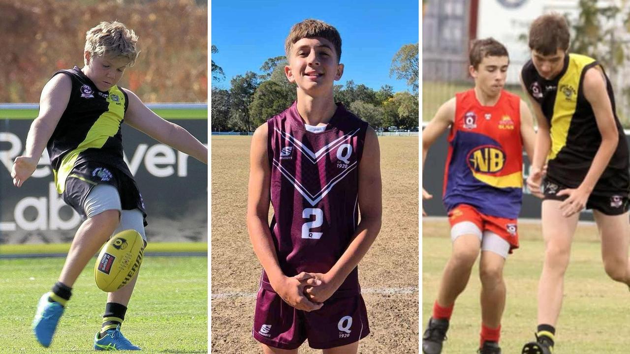 Some standout Townsville Aussie rules junior players to watch this season. Pictures: John Zohn and Facebook.