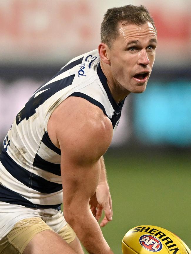 Joel Selwood also missed the Saints game. Picture: Morgan Hancock/AFL Photos/via Getty Images