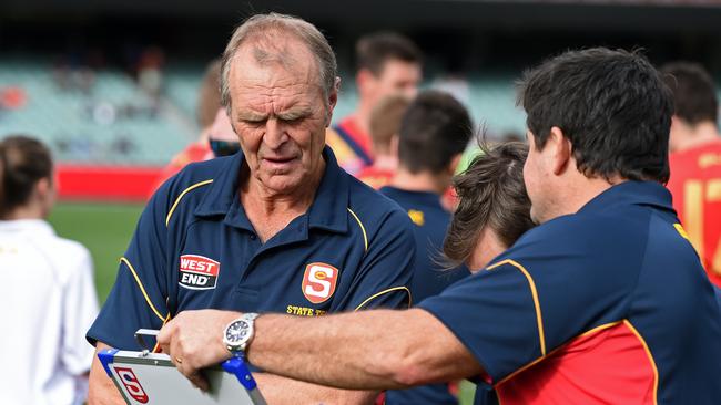 Graham Cornes in charge of the state team in 2016. Picture: Tom Huntley