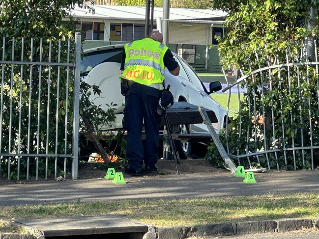 Auburn South Primary School in Hawthorn East where a car has driven into the school. Picture - Mohammad Alfares