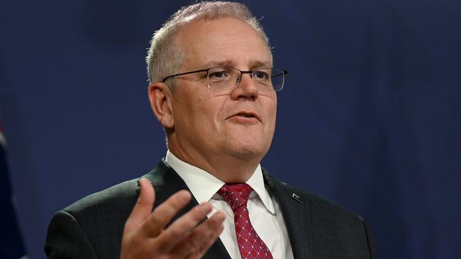 Prime Minister Scott Morrison has welcomed the Andrews government’s proposed quarantine facility. Picture: Bianca De Marchi