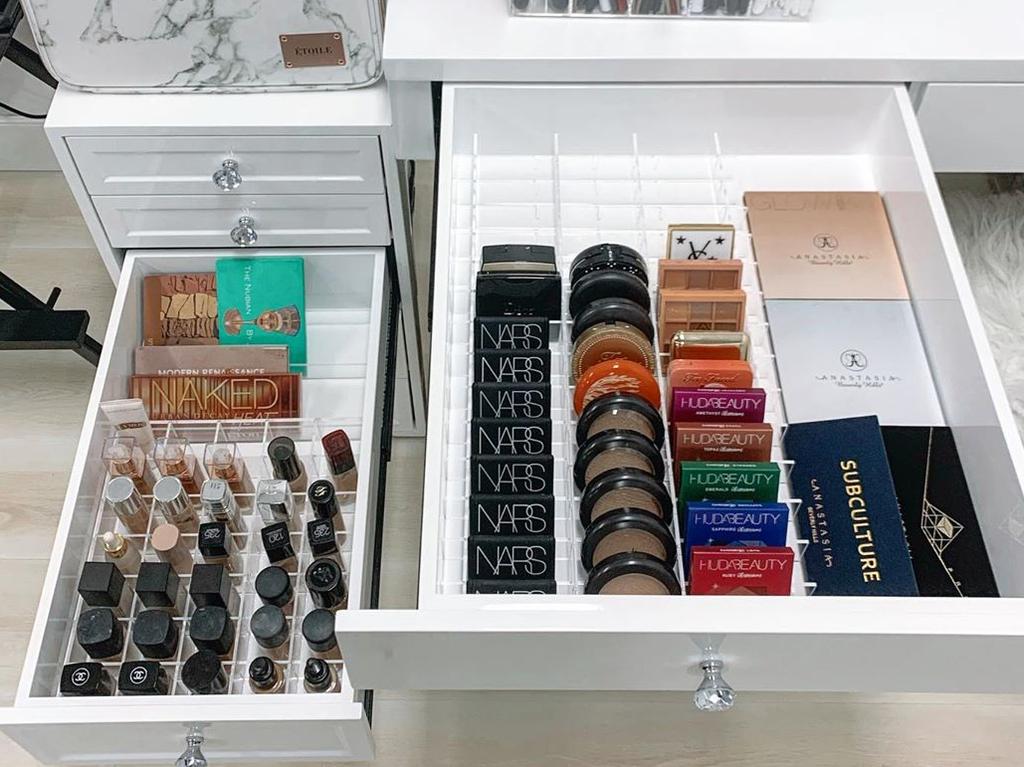 Her make-up organisation solutions have become increasingly popular, with the business now worth $1.7 million. Picture: Instagram/Etoile Collective