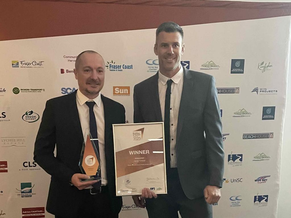 Hyne Timber, Best for Innovation at the Fraser Coast Business Awards 2023.