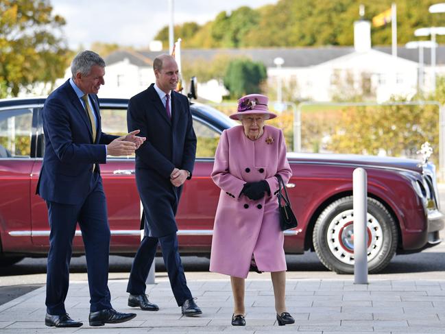 The Queen and Prince William flew in separate helicopters to the event. Picture: Getty Images