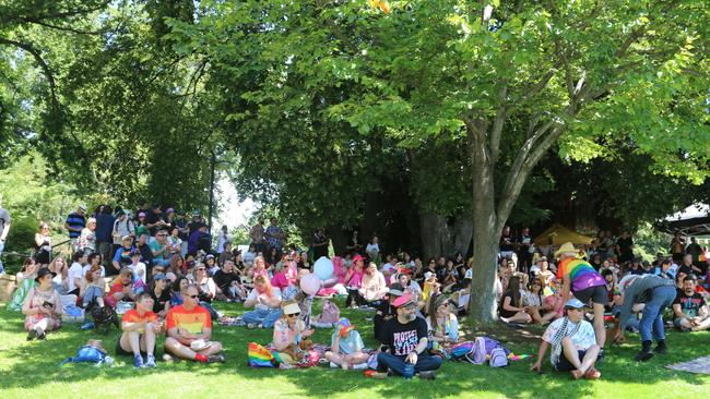 TasPride pride march Hobart 2025. Picture: Elise Kaine