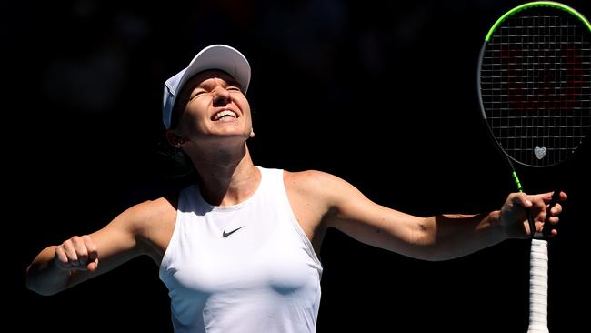 Simona Halep breezed into the semi-finals with a straight sets win against Anett Kontaveit. Picture: Clive Brunskill/Getty Images