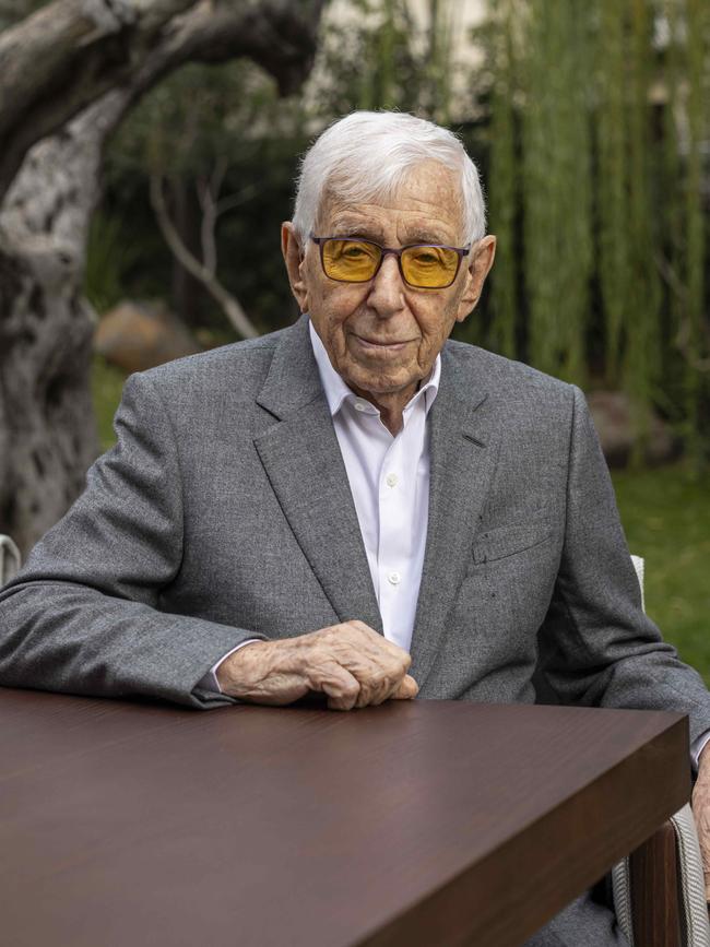 Sir Frank Lowy at his home in Tel Aviv, Israel. Picture: Avishag Shaar-Yashuv for The Australian