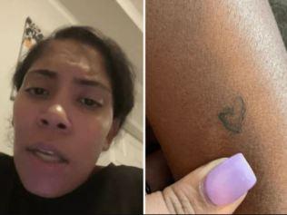 Jayde's fuzzy tattoo. Source: TikTok / newskii_soexotic24