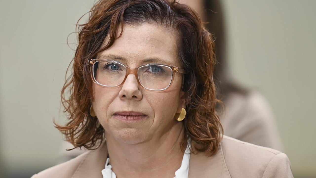 Amanda Rishworth said defined benefit pensions were ‘treated differently’. Picture: NewsWire/ Martin Ollman