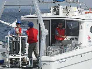 High tech: Research vessel, the Bombora, has been carrying out seabed mapping in the Cape Byron Marine Park.