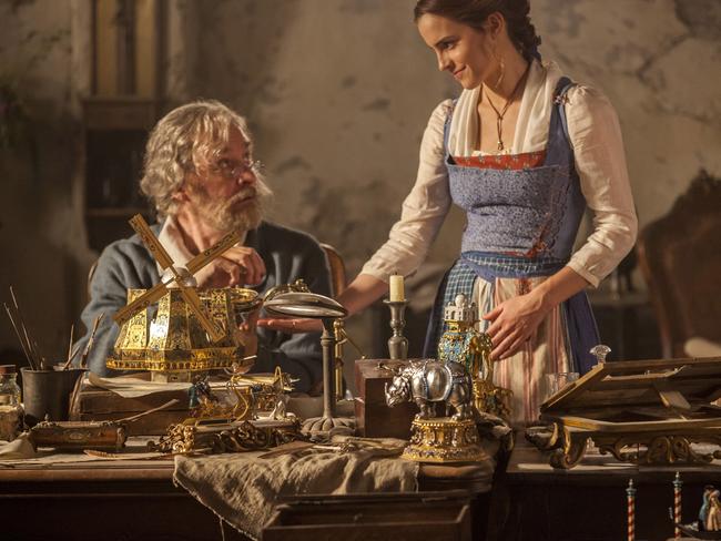 Emma Watson stars as Belle and Kevin Kline is Maurice, Belle's father. Picture: Disney