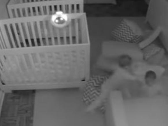 adorable twins escape the crib to party