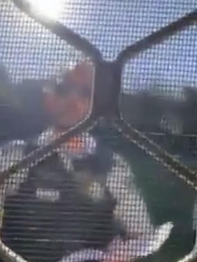 Liske filmed the police officer through his front door. Picture: supplied