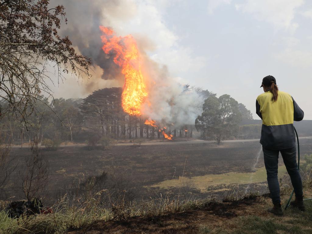 The bushfire raged during catastrophic weather conditions. Picture: Dean Martin