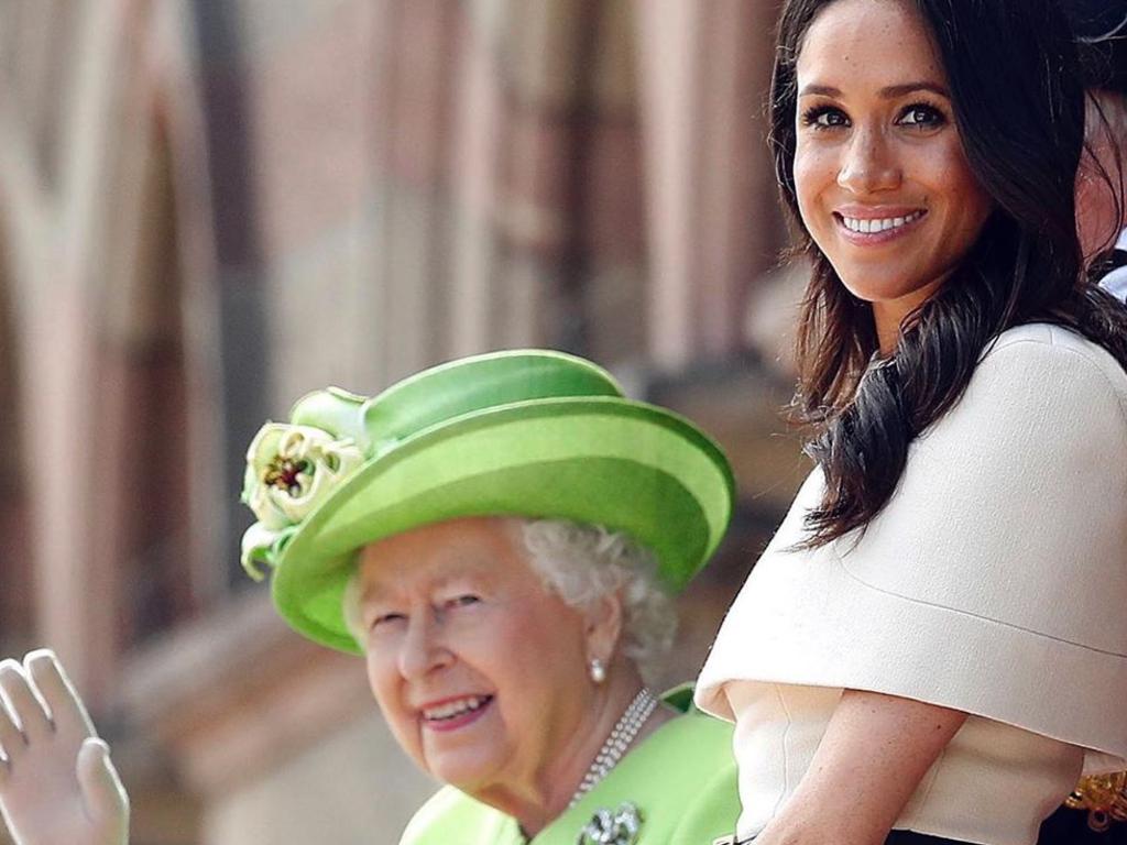 The Queen and Meghan in 2018.