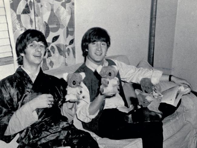 The Beatles Ringo Starr and John Lennon in Australia in 1964. Picture: News Corp