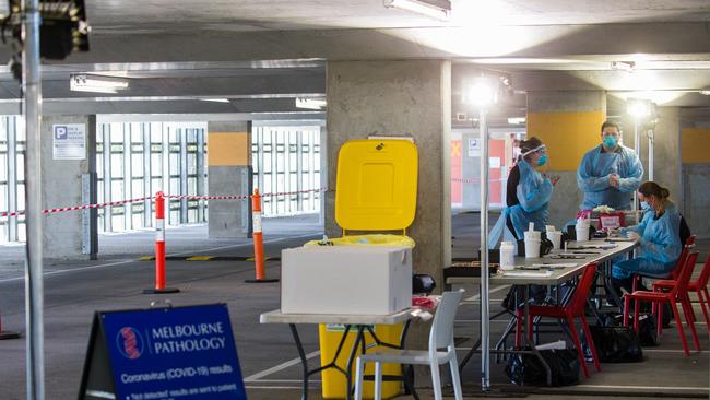 Testing alerts have been issued for 11 Melbourne suburbs after viral fragments were detected in wastewater. Picture: NCA NewsWire / Paul Jeffers