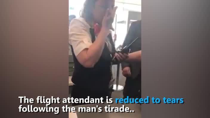 RyanAir passenger reduces staff member to tears