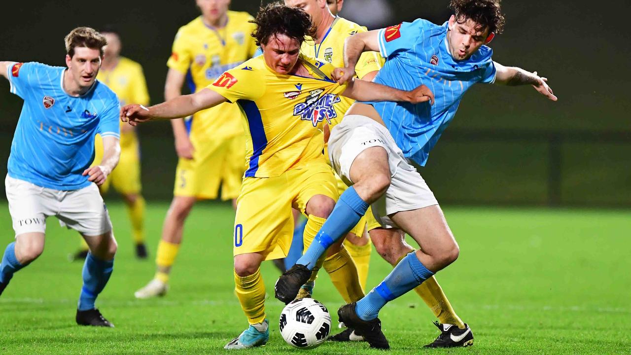 SOCCER: Men's, Kawana V Maroochydore Swans. Picture: Patrick Woods.