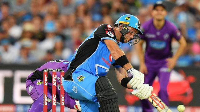 Adelaide Strikers stand in skipper Colin Ingram bats during the Big Bash League aganst Hobart Hurricanes at Adelaide Oval. Picture: Daniel Kalisz/Getty Images