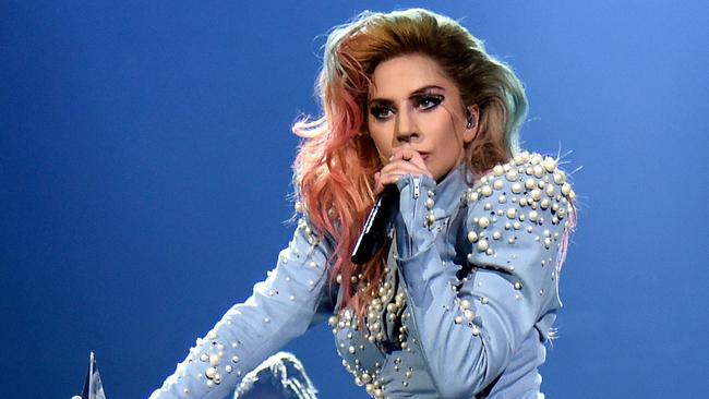Lady Gaga performs onstage during the ‘Joanne’ World Tour at The Forum in California. Photo: Kevin Mazur/Getty Images