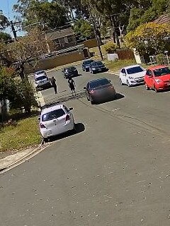 Criminal Groups Squad detectives attached to Strike Force Terrol have charged two men over their alleged role in a public place shooting in Greenacre on December 28 2022. Picture: NSW Police