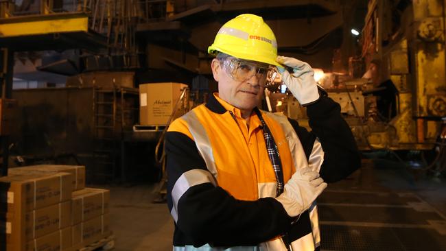 Opposition Leader Bill Shorten visiting Arrium last week. Picture: Kym Smith