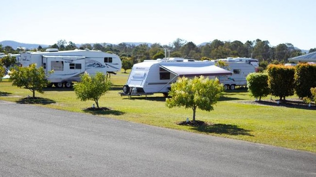 Casino Caravan Park, where a woman was brutally assaulted in her caravan.