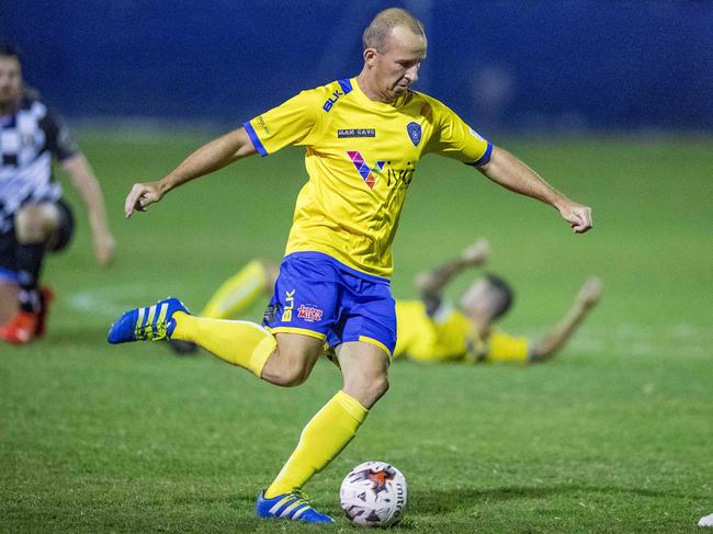 Broadbeach United’s Russell Miner. Picture: Jerad Williams