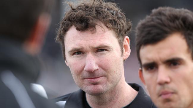 Port Adelaide coach Ken McGregor during the match against Glenelg at Alberton. 