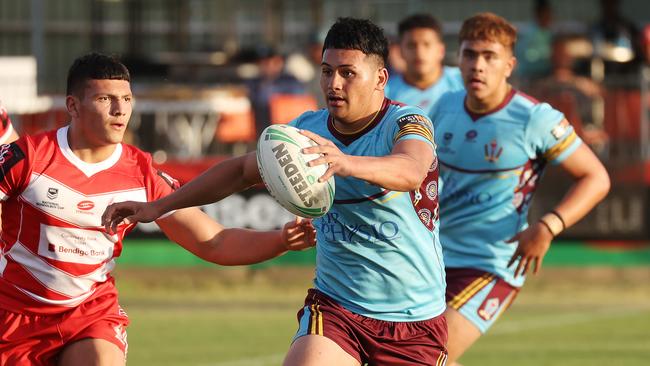 Keebra Park: 13. Arama Hau (C), Langer Trophy semi-final, Keebra Park vs Palm Beach Currumbin, Kougair Oval, Manly West. Picture: Liam Kidston