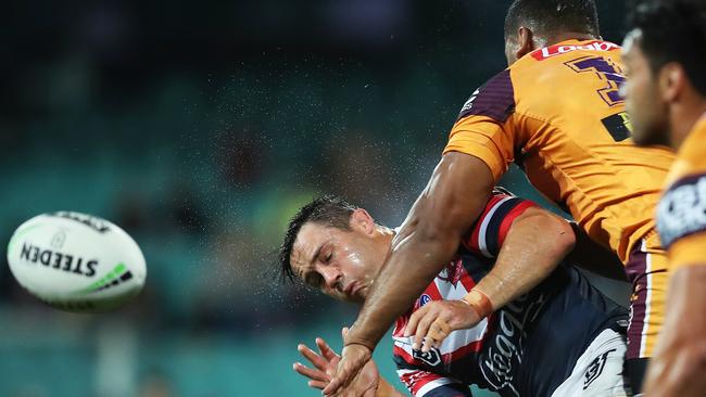 Tevita Pangai Jr has been charged for his hit on Roosters star Cooper Cronk. Picture: Phil Hillyard