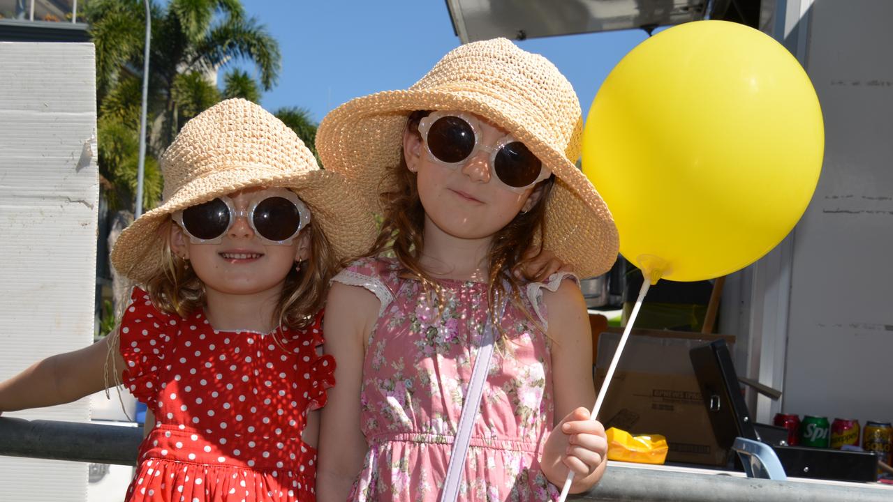 Paige Shatton, 4, and Mia Shatton, 6, at the 2024 Festival of the Knob at Yorkeys Knob on the northern beaches of Cairns. Picture: Bronwyn Farr