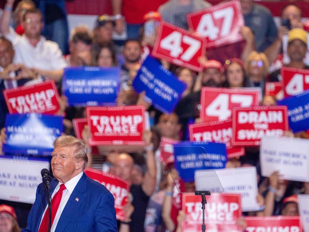 Donald Trump basked in the adulation of New York fans. Picture: AFP