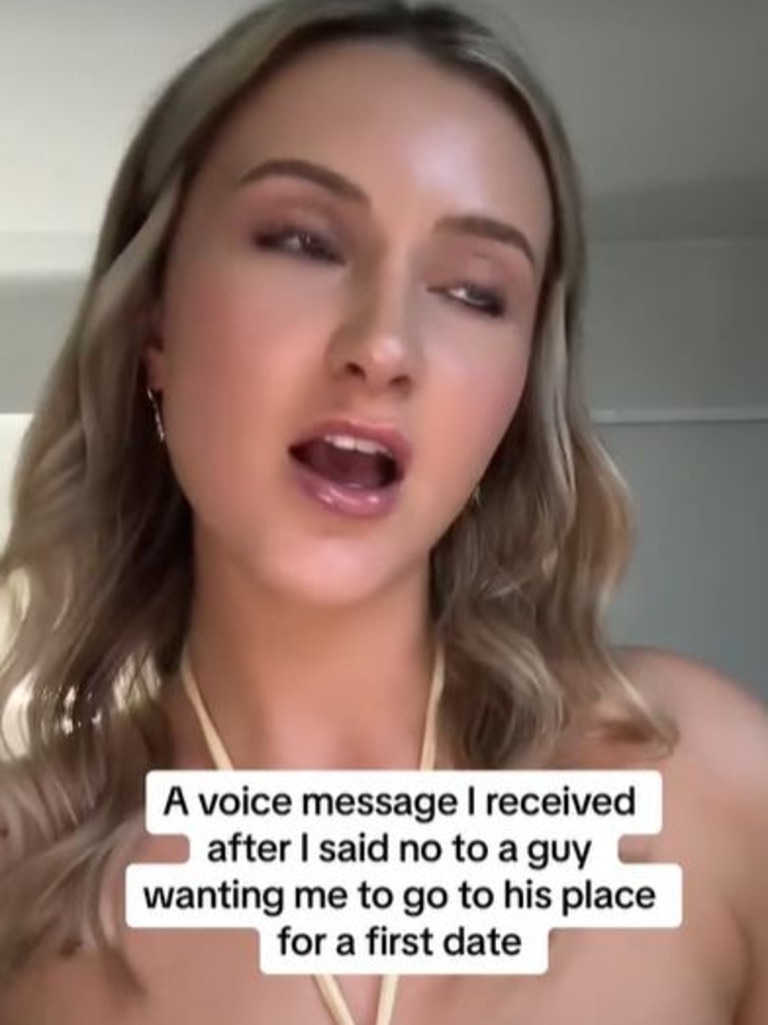 Kate amassed over 100,000 views by sharing a voice note a man left her. Picture: TikTok/katerosee__