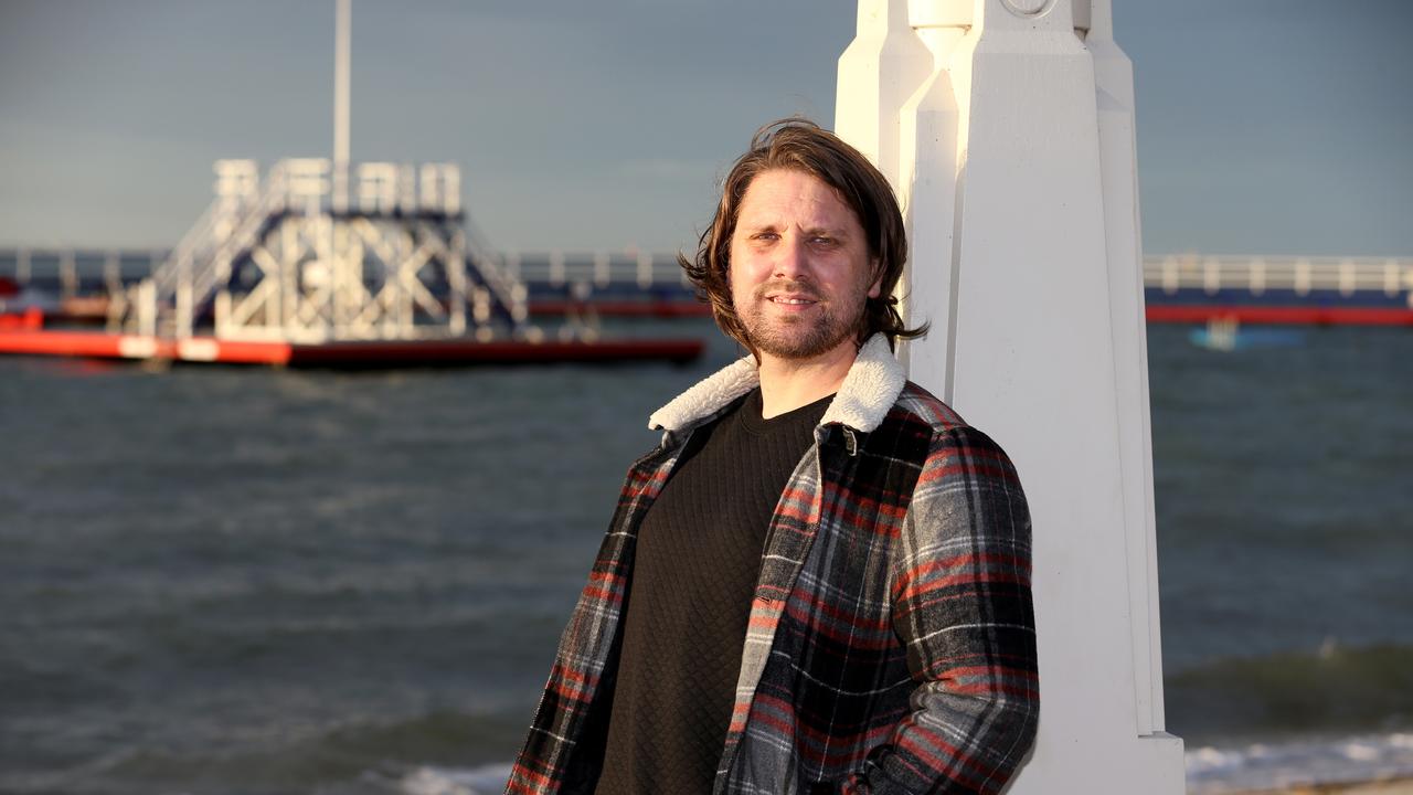 Geelong singer Adrian Hood at Eastern Beach, Geelong. Picture: Mike Dugdale